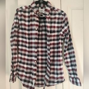 Men's plaid fleece shirt